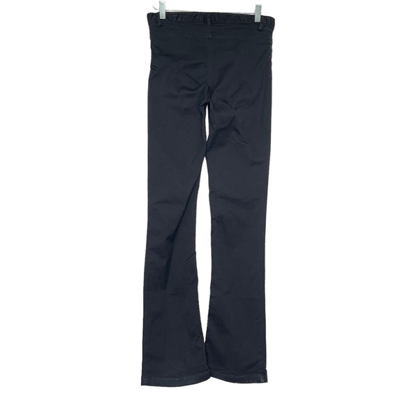 Theory Pants Womens 4 Black Straight Leg Flat Front Cotton Stretch Blend Pockets - Picture 3 of 11